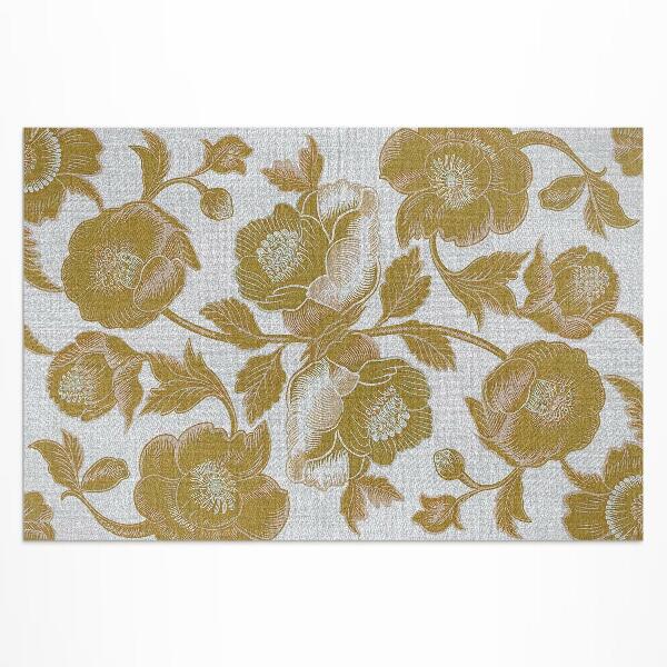 Vinyl carpet Retro botanical motif