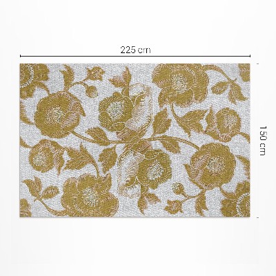 Vinyl carpet Retro botanical motif