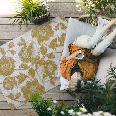 Vinyl carpet Retro botanical motif