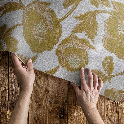 Vinyl carpet Retro botanical motif
