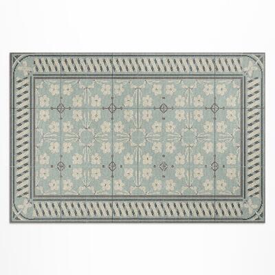 Vinyl carpet Mozaicuri în stil vintage cu flori