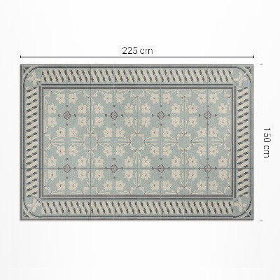 Vinyl carpet Mozaicuri în stil vintage cu flori