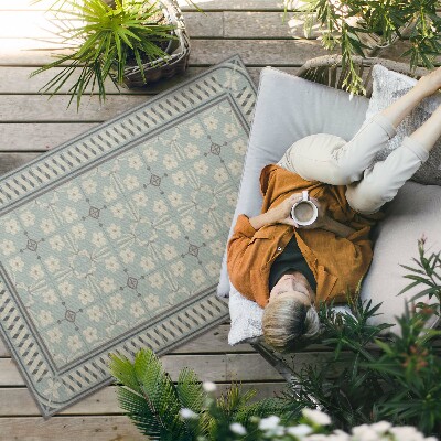 Vinyl carpet Mozaicuri în stil vintage cu flori
