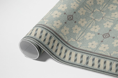 Vinyl carpet Mozaicuri în stil vintage cu flori