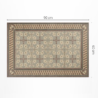 Vinyl carpet Flori și petale în mozaicuri în stil retro