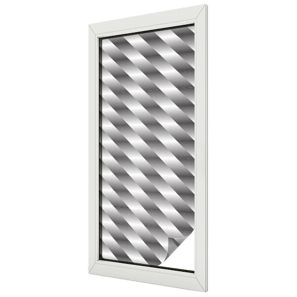 Frosted window film with stained glass pattern Geometric stripes