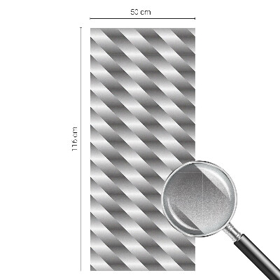 Frosted window film with stained glass pattern Geometric stripes