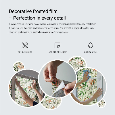 Coloured glass film for windows Tiled patterns