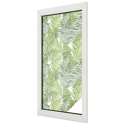Privacy window film stained glass effect Plant patterns