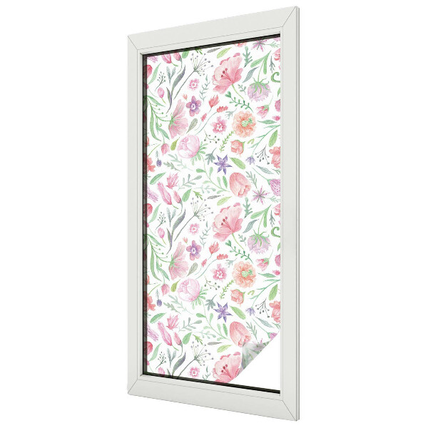 Patterned window film stained glass Floral pattern
