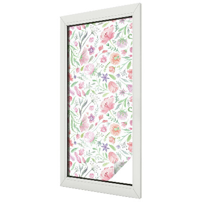 Patterned window film stained glass Floral pattern