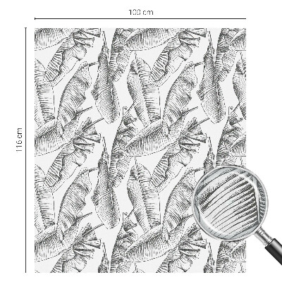 Privacy window film stained glass effect Tropical leaves