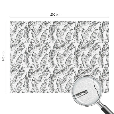 Privacy window film stained glass effect Tropical leaves