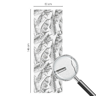 Privacy window film stained glass effect Tropical leaves