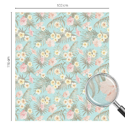 Coloured glass film for windows Tropical pattern