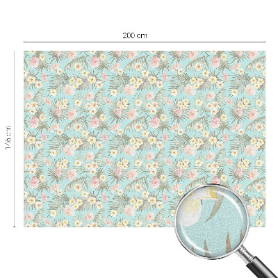 Coloured glass film for windows Tropical pattern