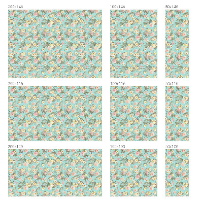 Coloured glass film for windows Tropical pattern