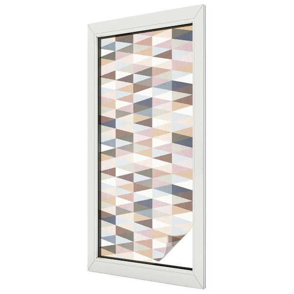 Frosted window film with stained glass pattern Pastel symmetry