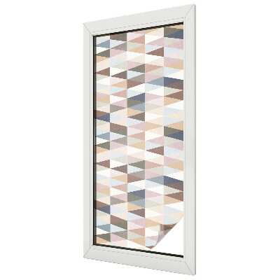 Frosted window film with stained glass pattern Pastel symmetry