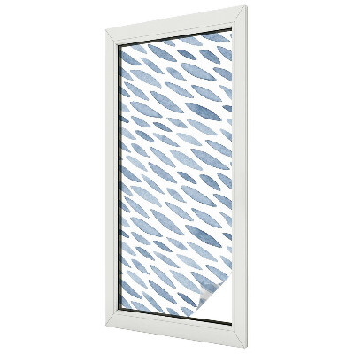 Decorative window film stained glass design Blue strokes