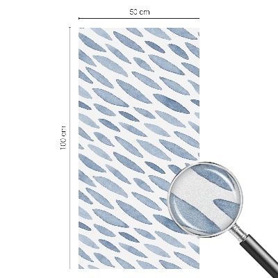 Decorative window film stained glass design Blue strokes