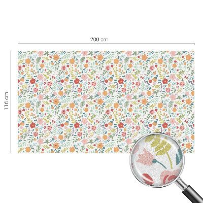 Coloured glass film for windows Floral pattern