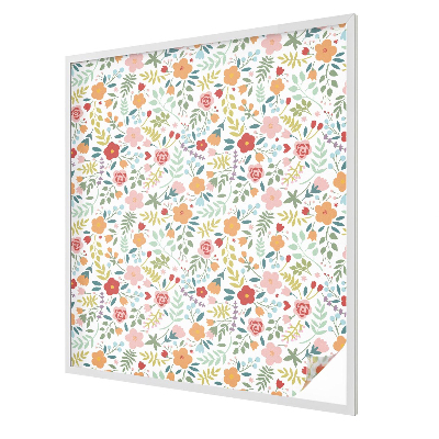 Coloured glass film for windows Floral pattern