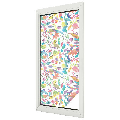 Decorative window film stained glass design Colorful composition