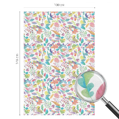 Decorative window film stained glass design Colorful composition