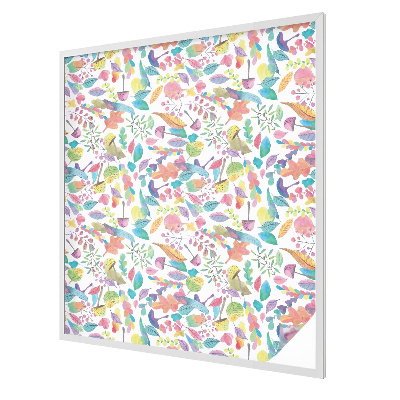 Decorative window film stained glass design Colorful composition