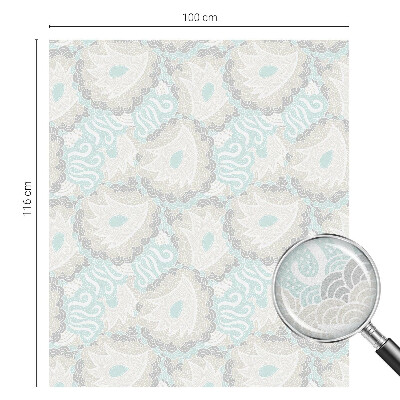 Frosted window film with stained glass pattern Delicate feathers