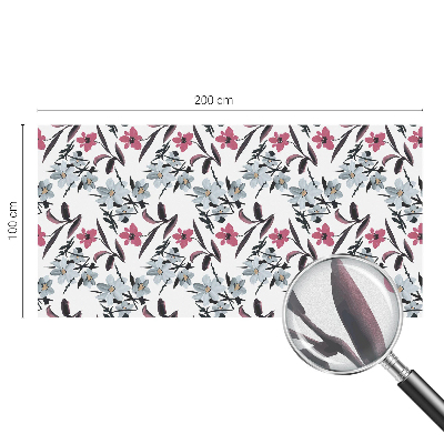 Coloured glass film for windows Floral pattern