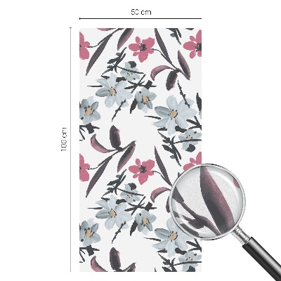 Coloured glass film for windows Floral pattern