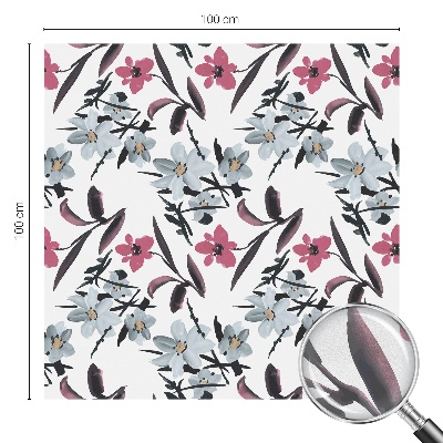 Coloured glass film for windows Floral pattern