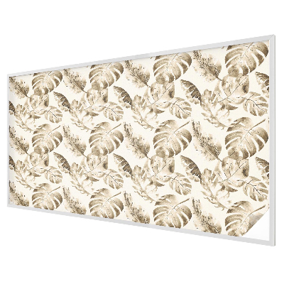 Frosted window film with stained glass pattern Tropical plants