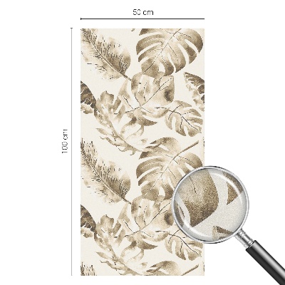 Frosted window film with stained glass pattern Tropical plants