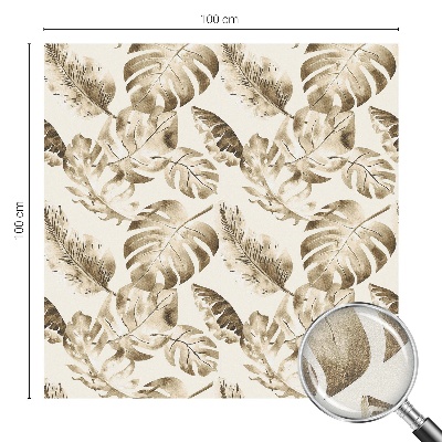 Frosted window film with stained glass pattern Tropical plants