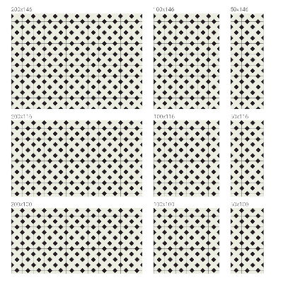 Decorative window film stained glass design Black and white diamonds
