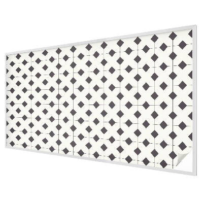 Decorative window film stained glass design Black and white diamonds