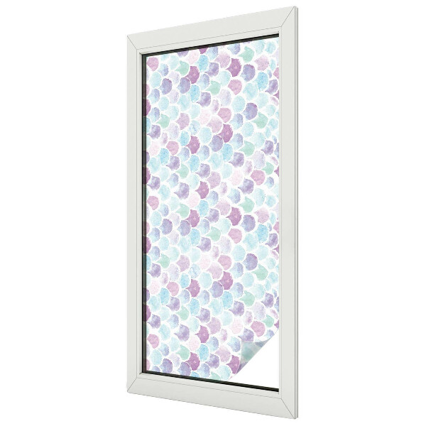 Frosted window film with stained glass pattern Pastel dots