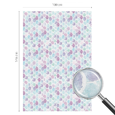 Frosted window film with stained glass pattern Pastel dots