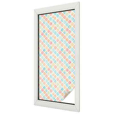 Privacy window film stained glass effect Colorful watercolors