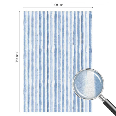 Frosted window film with stained glass pattern Blue stripes