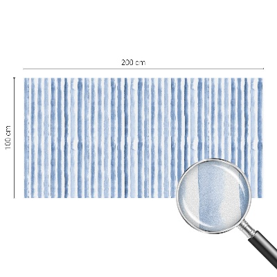 Frosted window film with stained glass pattern Blue stripes