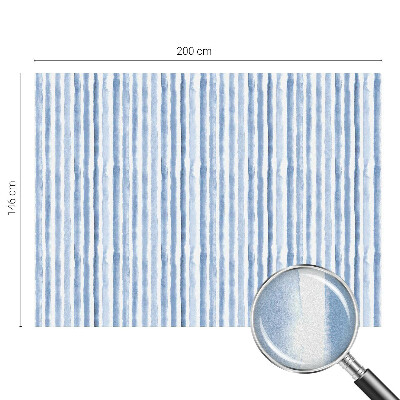 Frosted window film with stained glass pattern Blue stripes