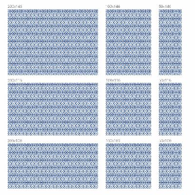 Frosted window film with stained glass pattern Blue mosaic