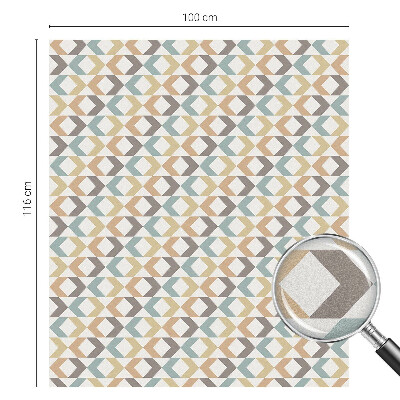 Coloured glass film for windows Geometric rhombuses