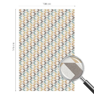 Coloured glass film for windows Geometric rhombuses