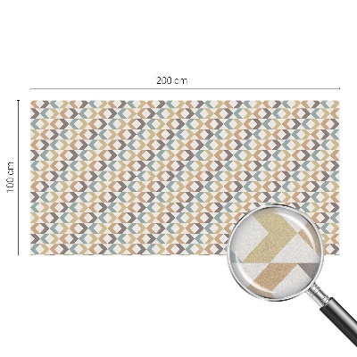 Coloured glass film for windows Geometric rhombuses