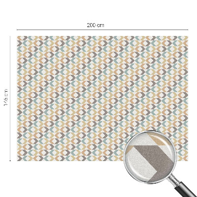 Coloured glass film for windows Geometric rhombuses